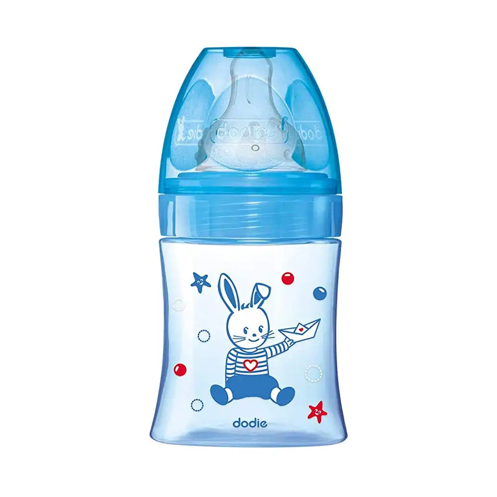 Promo ! Dodie Biberon Initiation Tétine Ronde 3 Vitesses Débit 1 Bateau 0-6m 150ml