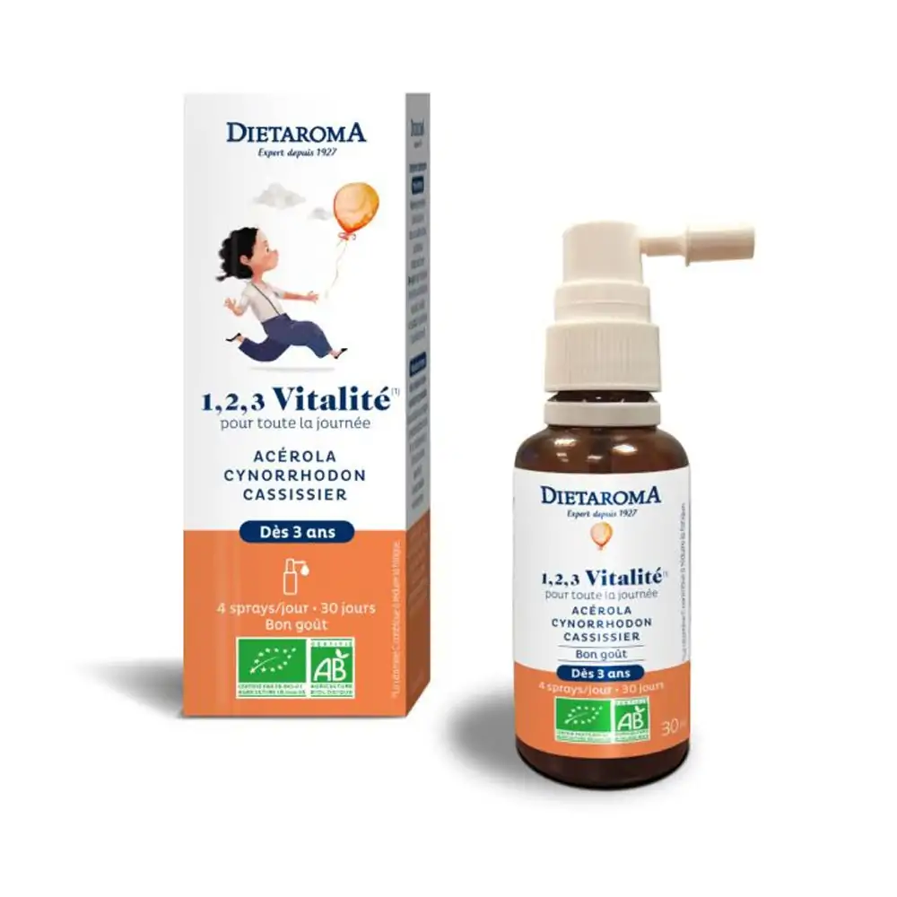 Promo ! Dietaroma 1,2,3 Vitalité Pour Toute La Journée 30ml