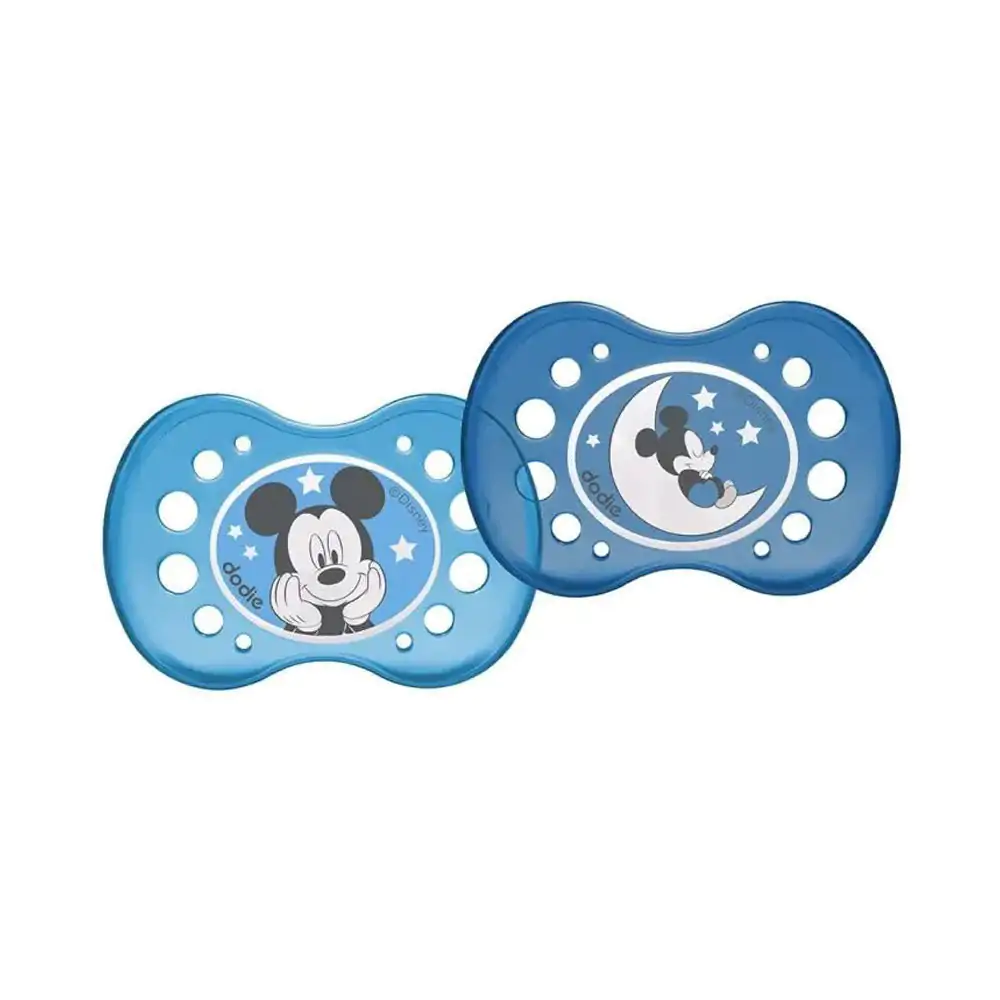 Promo ! Dodie 2 Sucettes Anatomique Nuit Disney Mickey +18m A74