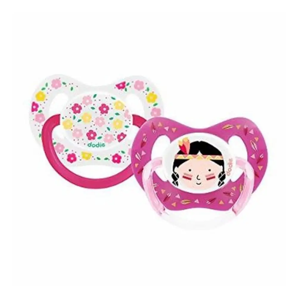 Promo ! Dodie 2 Sucettes Jour et Nuit Rose +18m P51