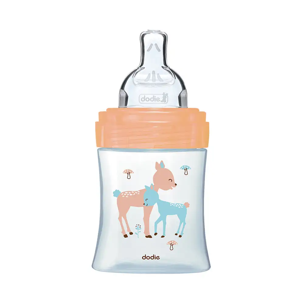 Promo ! Dodie Biberons Verre Sensation+ Anti-Coliques Tétine Plate Débit Lent Biche 0-6m 150ml