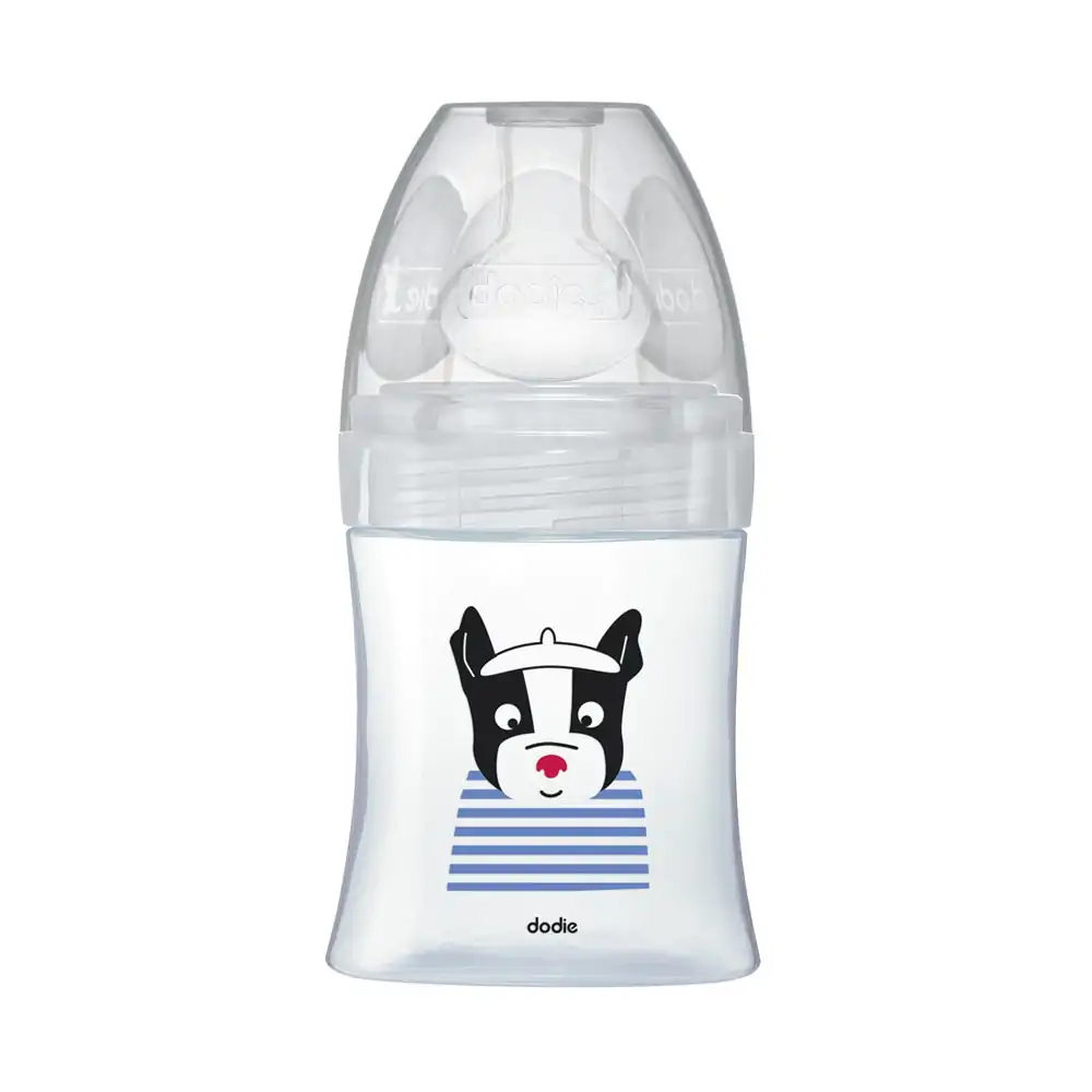 Promo ! Dodie Biberons Verre Sensation+ Anti-Coliques Tétine Plate Débit Lent Paris +0m 150ml
