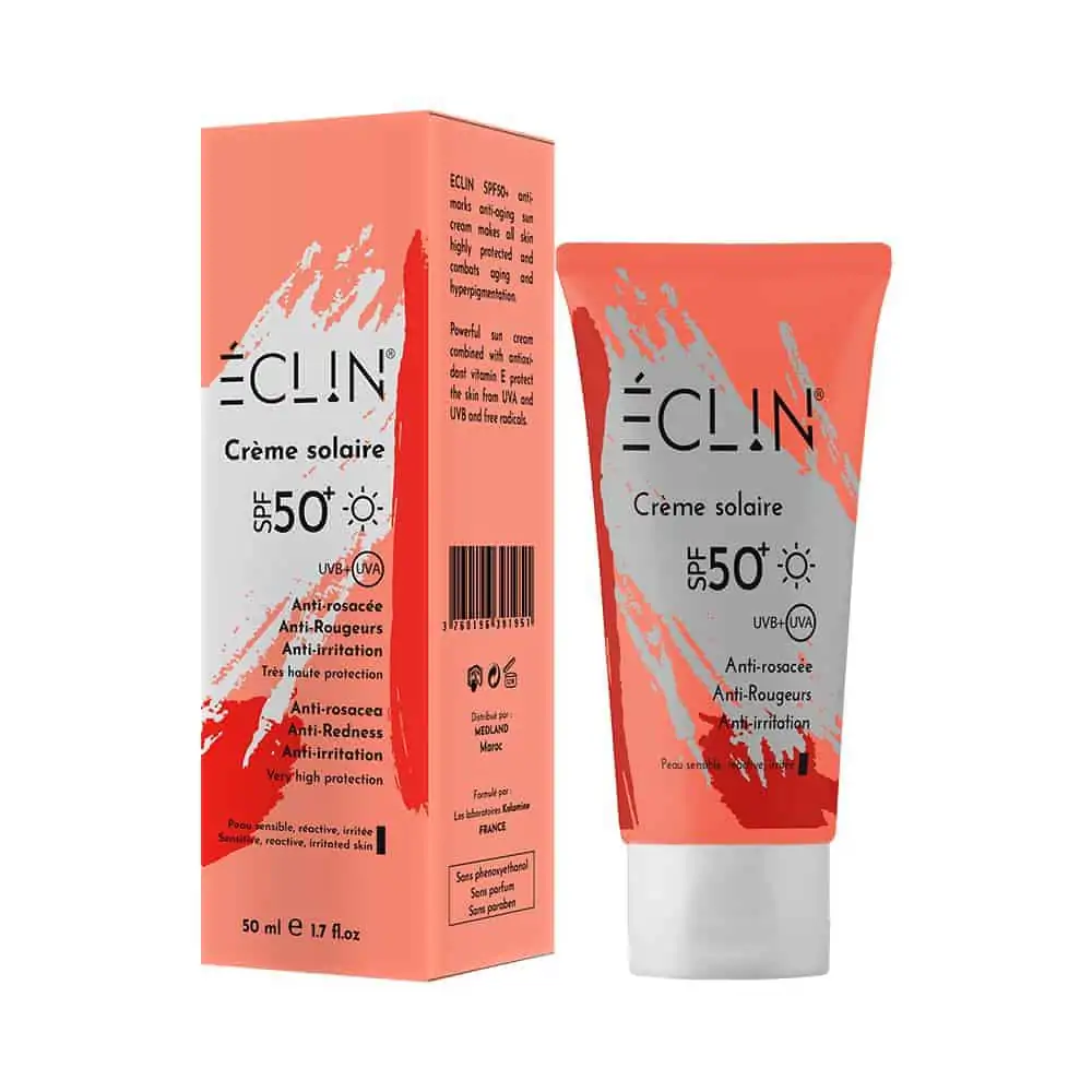 Promo ! Eclin crème solaire Anti-Rougeurs SPF50+ 50ml