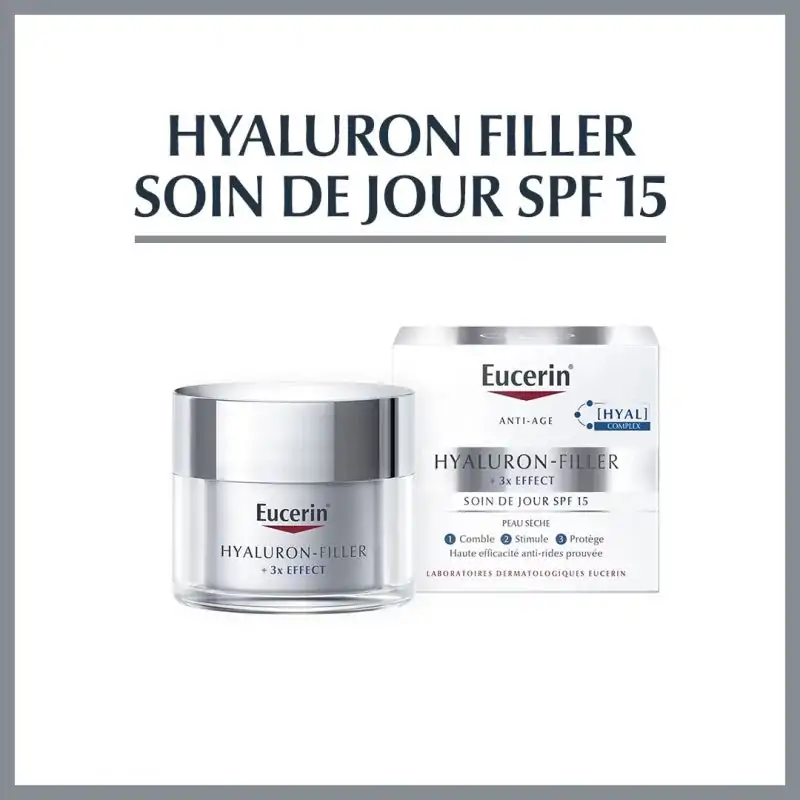Promo ! Pack Eucerin Hyaluron filler +3X Effect Soin De Jour 50ml