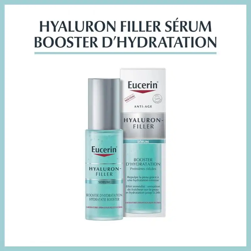 Promo ! Eucerin HYALURON-FILLER Sérum Booster D’hydratation 30ml