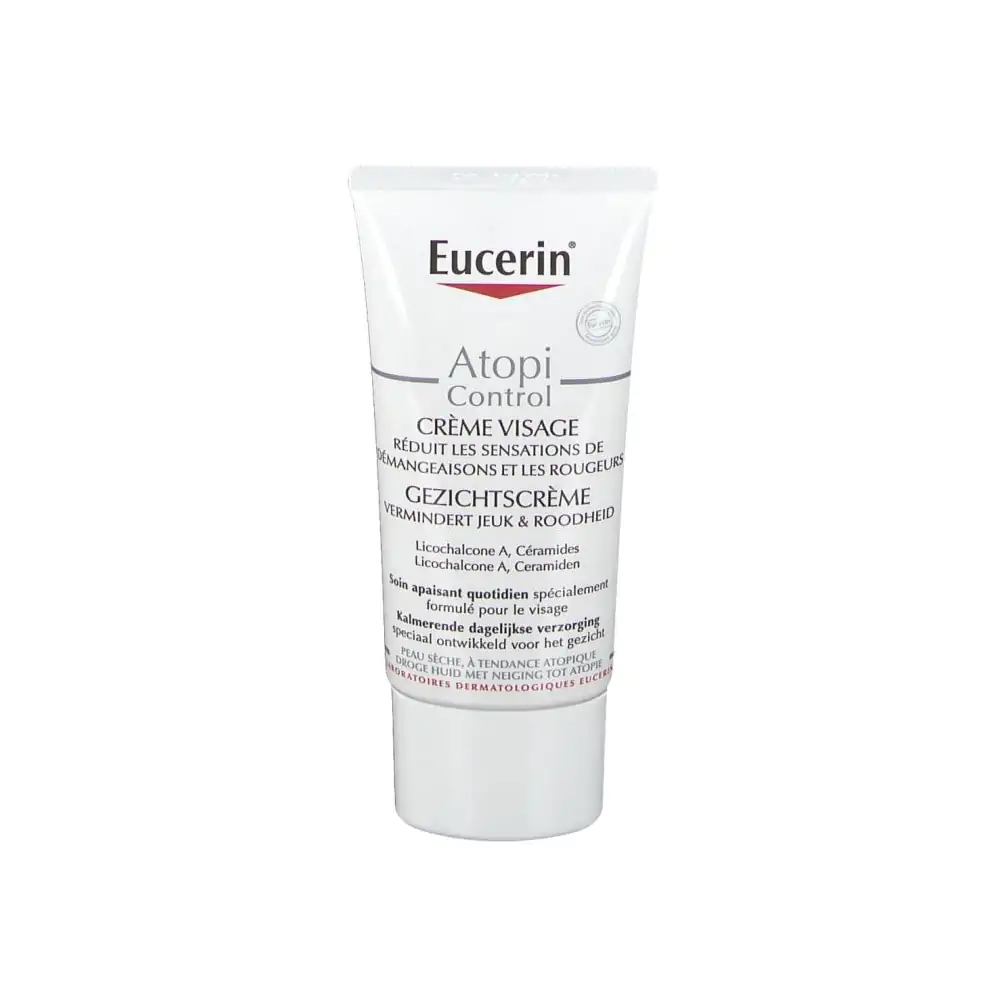 Promo ! Eucerin Atopicontrol Crème Visage Calmante 12% Oméga 50ml
