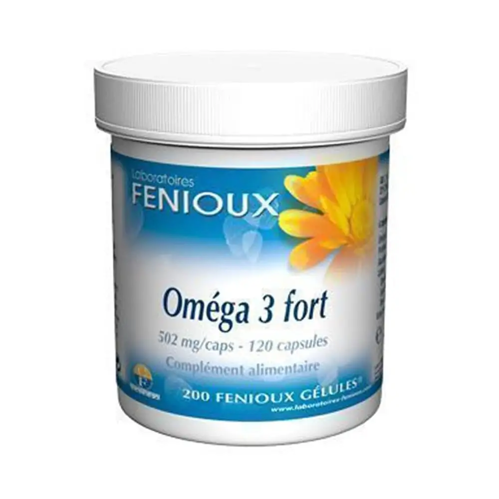 Promo ! Fenioux Oméga 3 Fort Fonctions Cardiaque et Visuelle Normales 502mg 120 Gélules