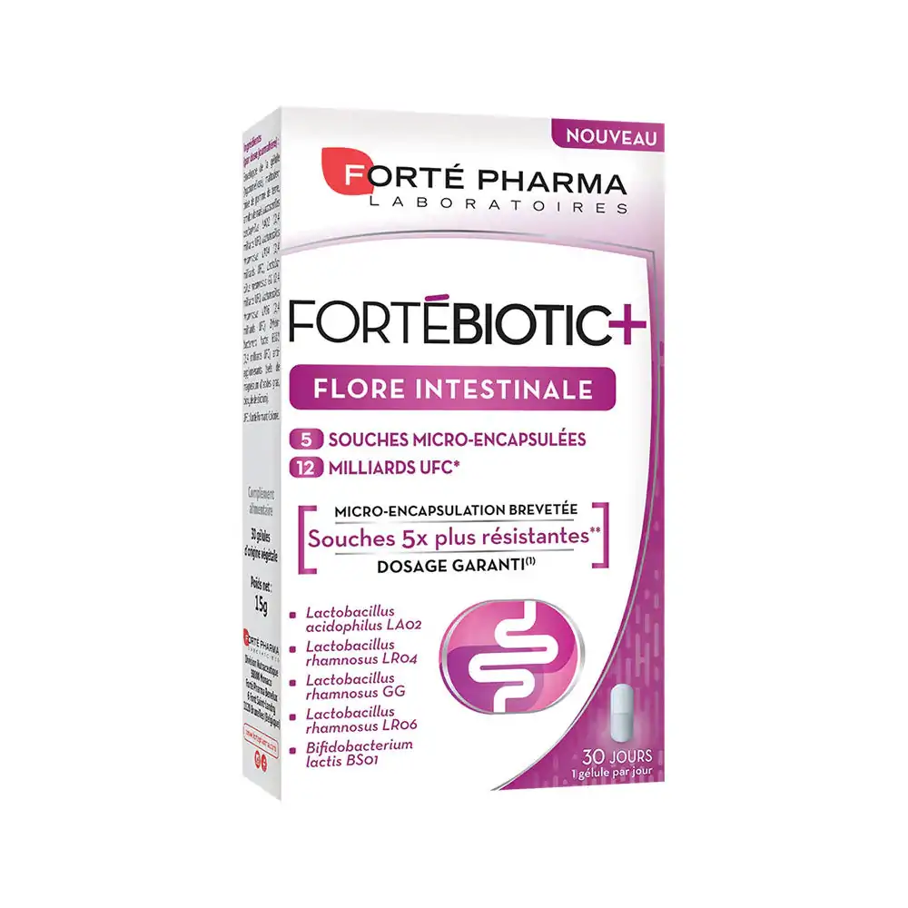 Promo ! Forte pharma Fortebiotic+ Boite 10 Gélules
