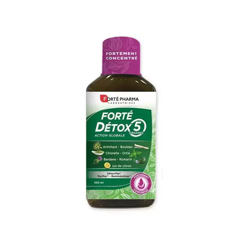 Promo ! Forte Pharma Forté Détox 5 Organes Action Globale – 500ml
