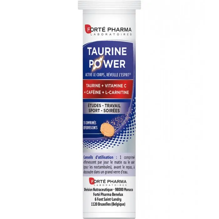 Promo ! FORTE PHARMA ENERGIE TAURINE POWER 15 COMPRIMES EFFERVESCENTS