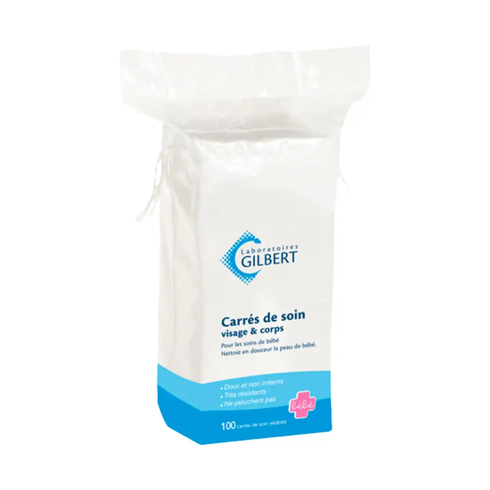 Promo ! Gilbert Carrés de Soin Visage et Corps 100 unités