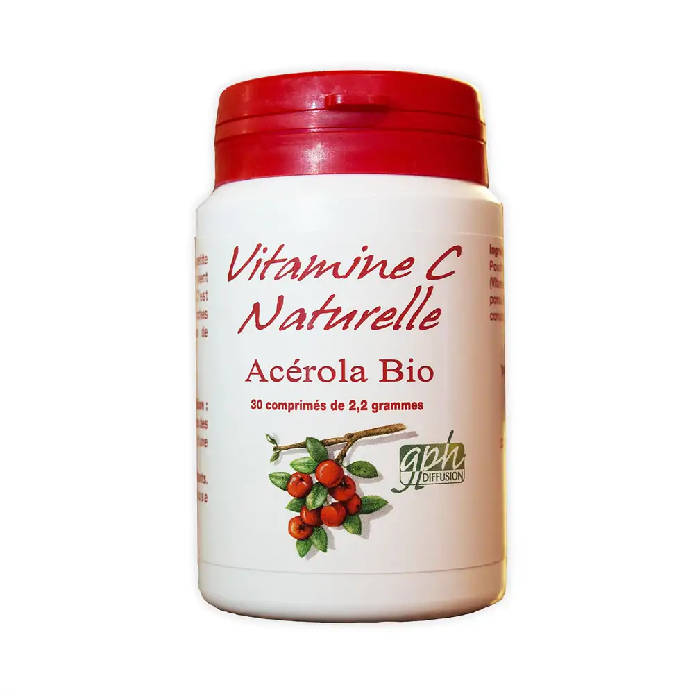 Promo ! GPH Diffusion Vitamine C Acérola Bio 1000 mg 30 Comprimés