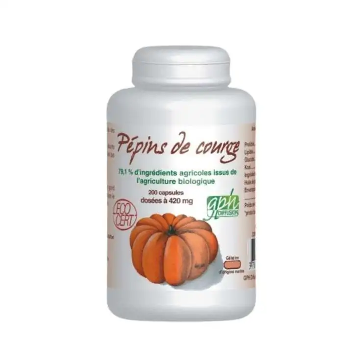 Promo ! Gph Diffusion Huile de Pépins de Courge 500 MG 200 Capsules
