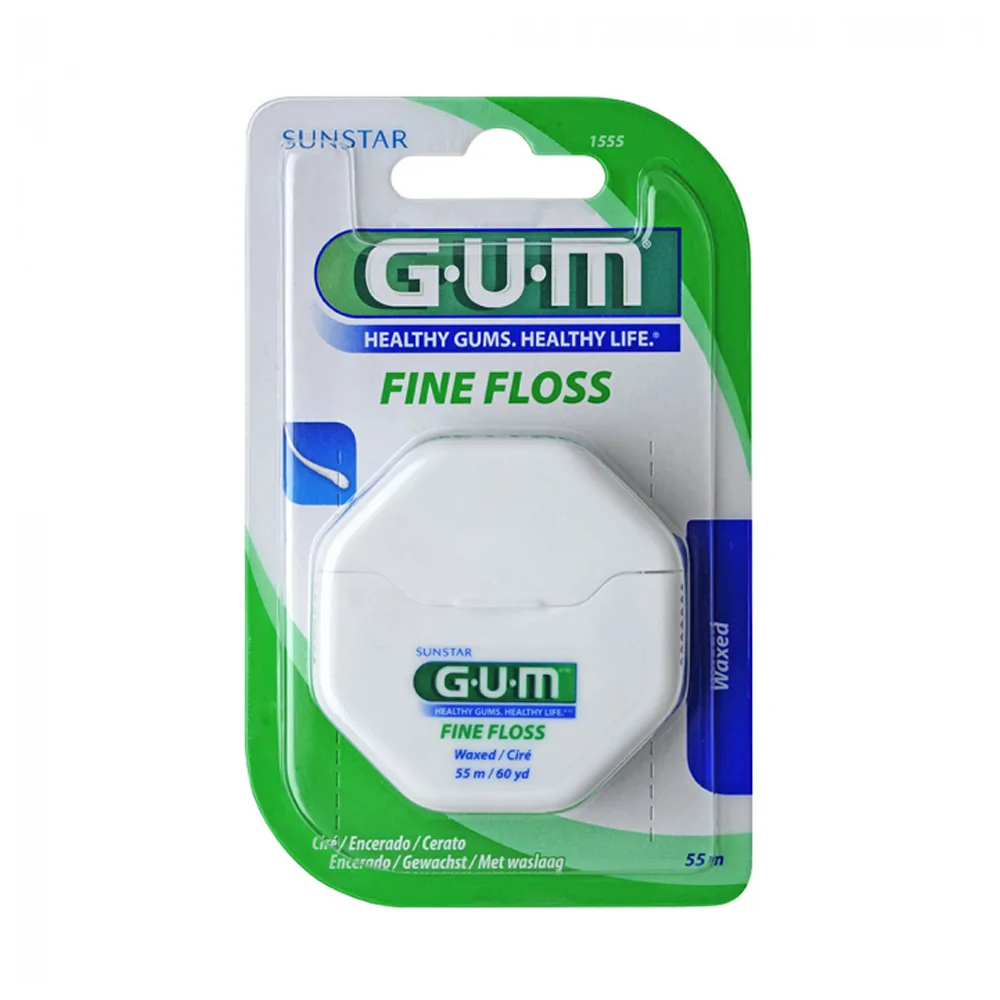 Promo ! Gum FINE FLOSS Fil Dentaire Ciré 55m (1555)