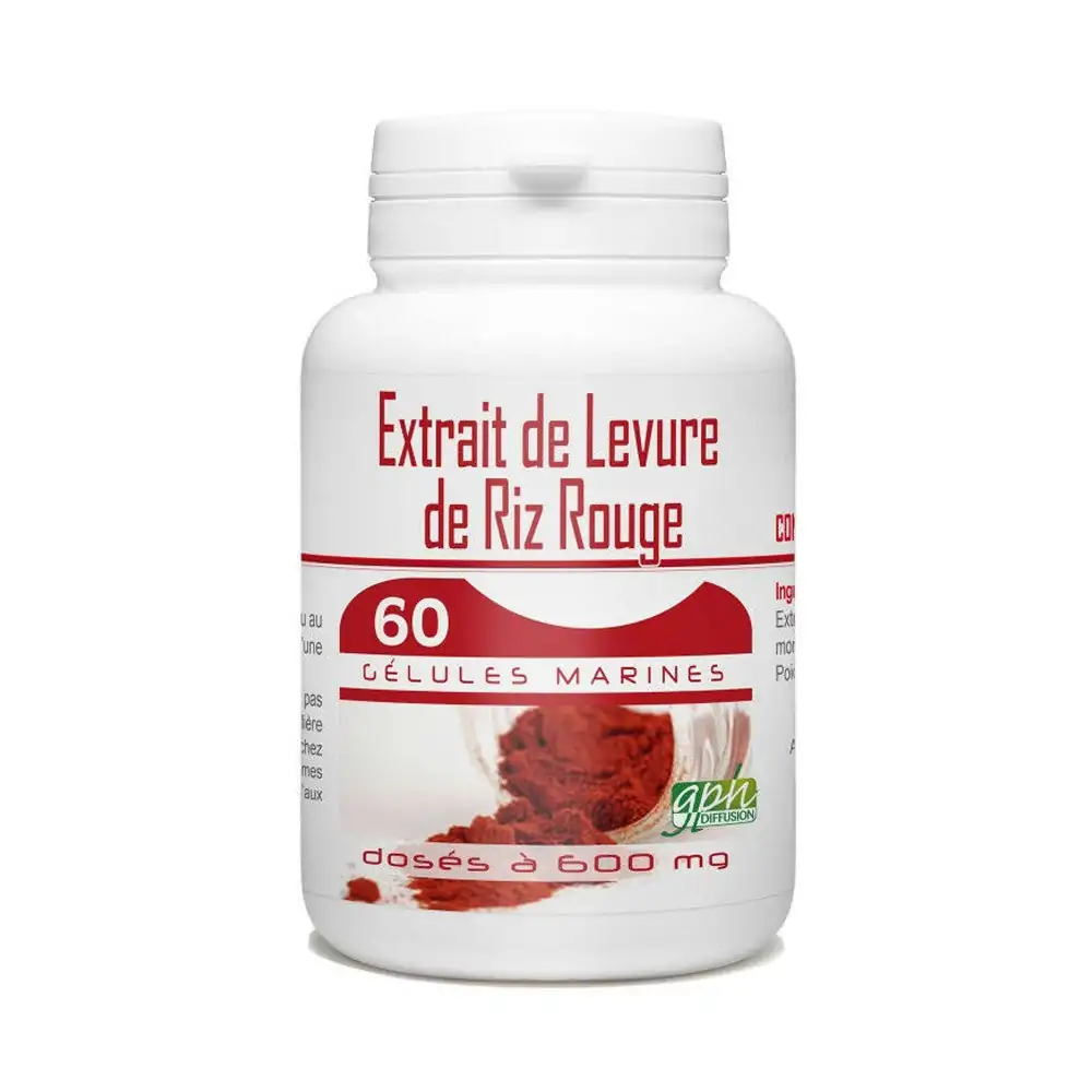 Promo ! GPH Extrait De Levure De Riz Rouge 60 Gélules 600mg