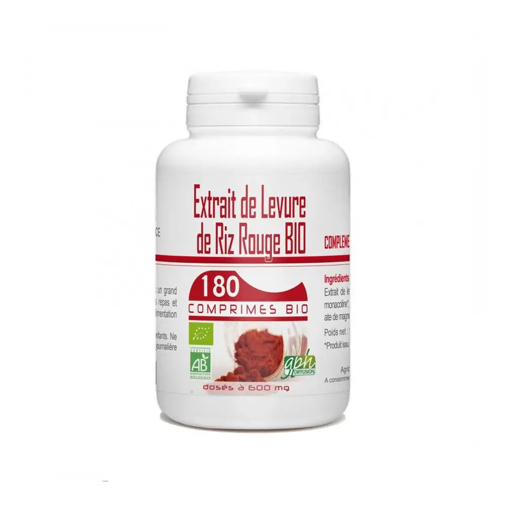 GPH DIFFUSION Extrait Levure De Riz Rouge 600 Mg 180 Gélules