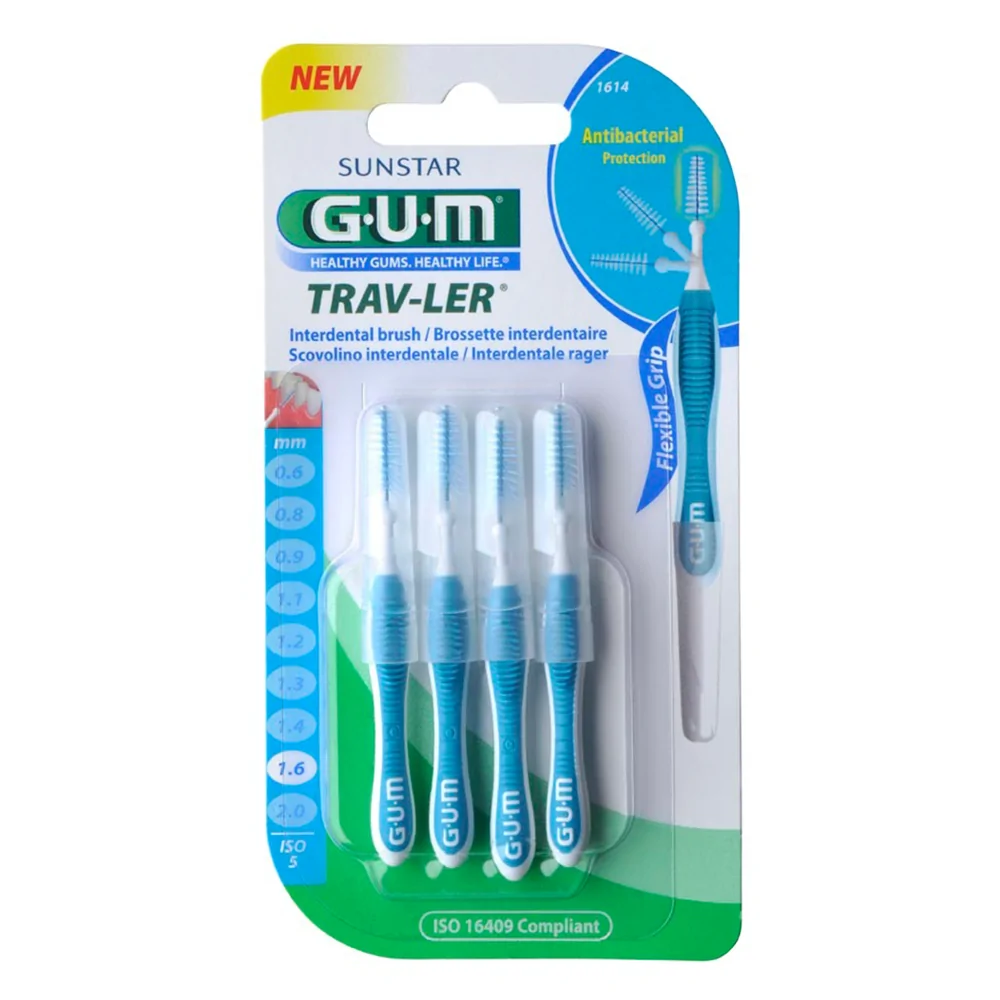 Promo ! Gum PROXABRUSH TRAV-LER Brossette Interdentaire 1,6mm (1614)