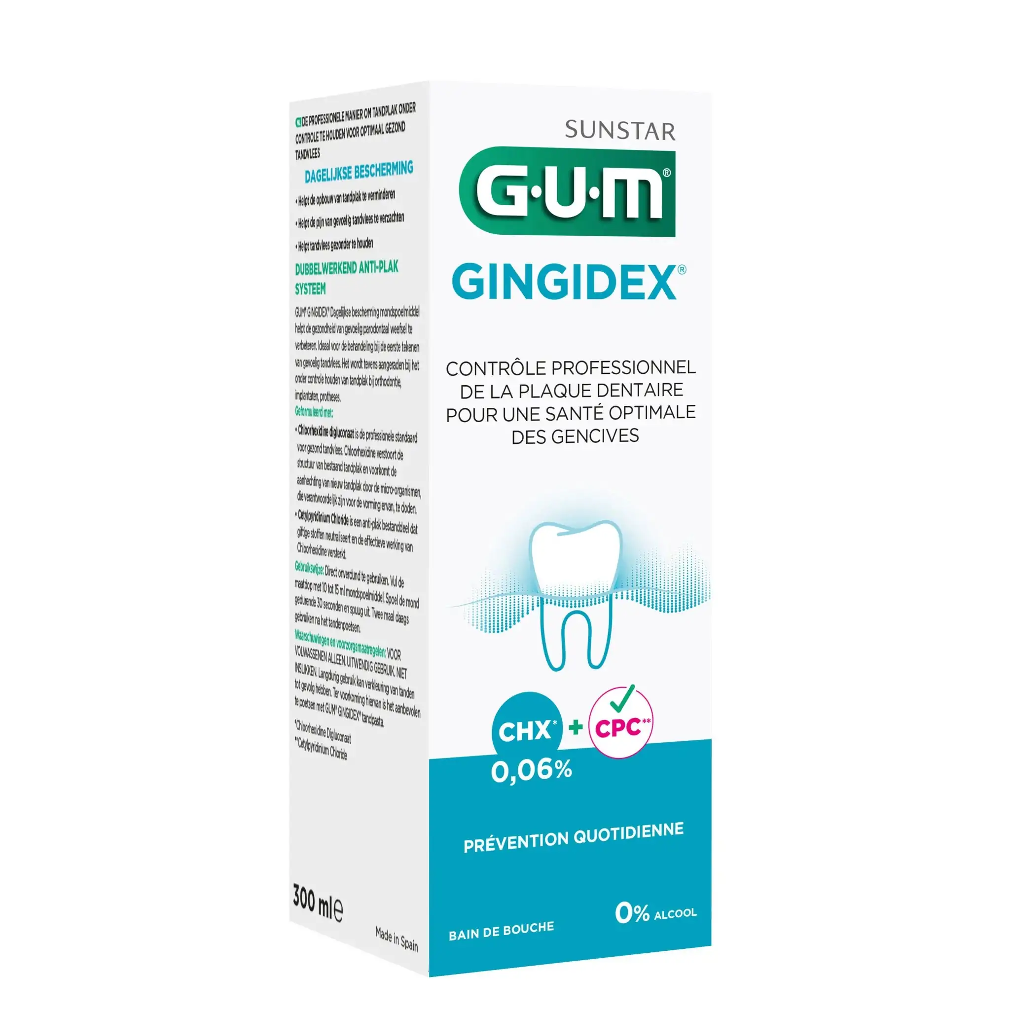 Promo ! Gum GINGIDEX Bain De Bouche 300ml (1704)