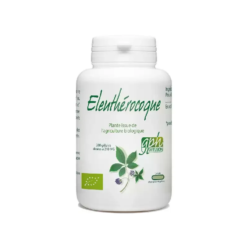 Promo ! GPH DIFFUSION Eleuthérocoque BIO 210 Mg | 200 Gélules