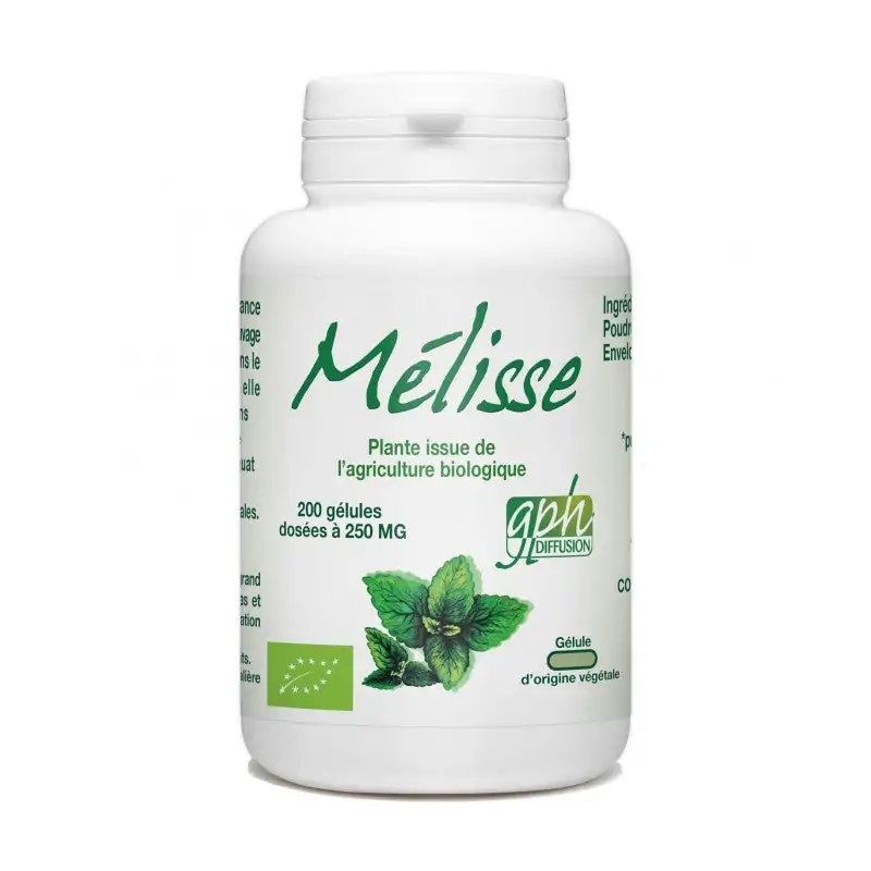 Promo ! GPH DIFFUSION MELISSE Bio 200 gélules