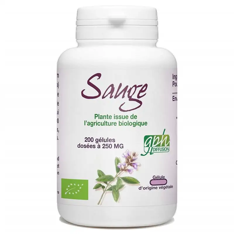 Promo ! GPH DIFFUSION SAUGE BIO 200 GÉLULES