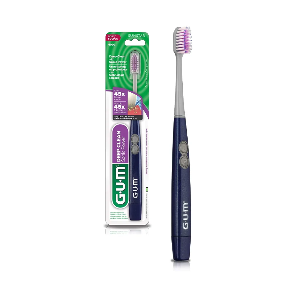 Promo ! Gum SONIC DAILY Brosse à Dents Electrique à Pile (4100)
