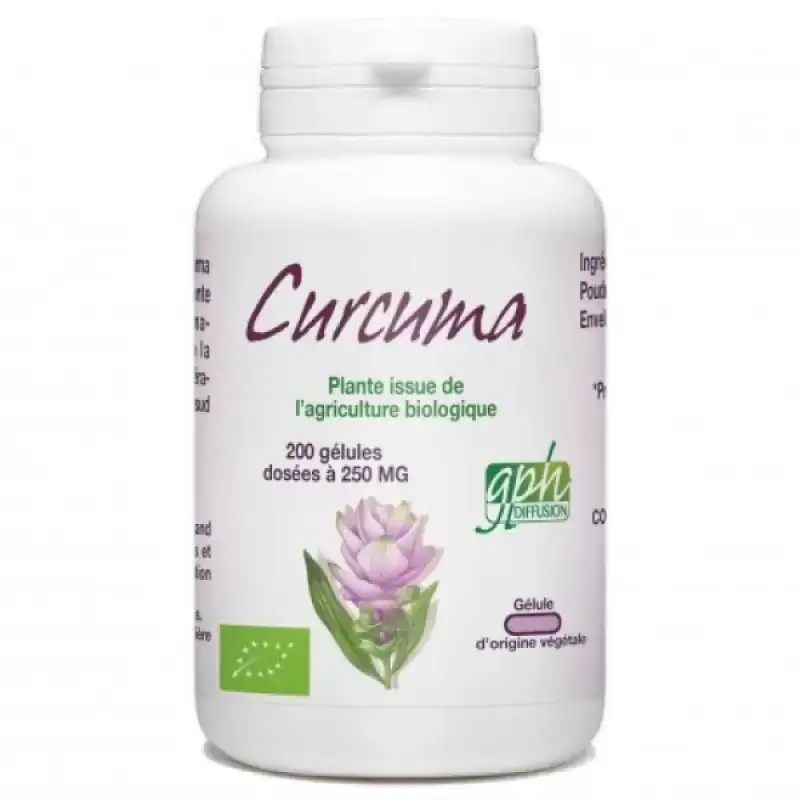 Promo ! GPH DIFFUSION Curcuma BIO 250 Mg 200 Comprimés