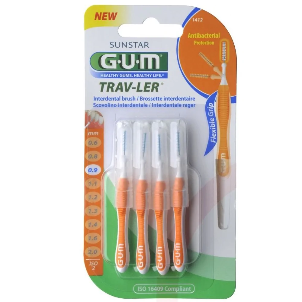 Promo ! Gum PROXABRUSH TRAV-LER Brossette Interdentaire 0,9mm (1412)