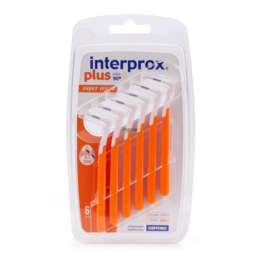 Promo ! Interprox Plus Super Micro Brosse Interdentaire 0.7 Orange 6 Pièces