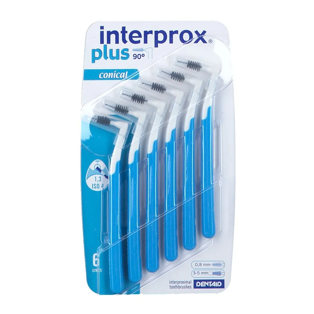 Promo ! Interprox Plus Conical Bleue Brosse Interdentaire 1.3 Bleue 6 Pièces