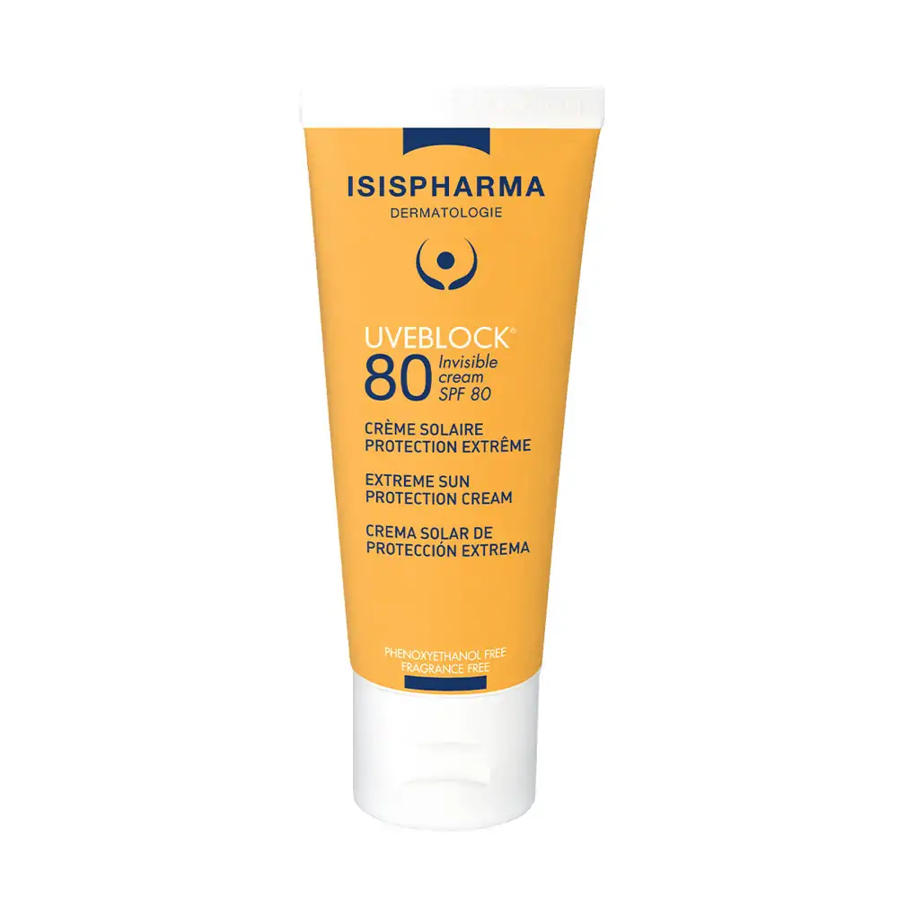 Promo ! Isispharma Uveblock Crème Solaire Invisible SPF80+ 40ml