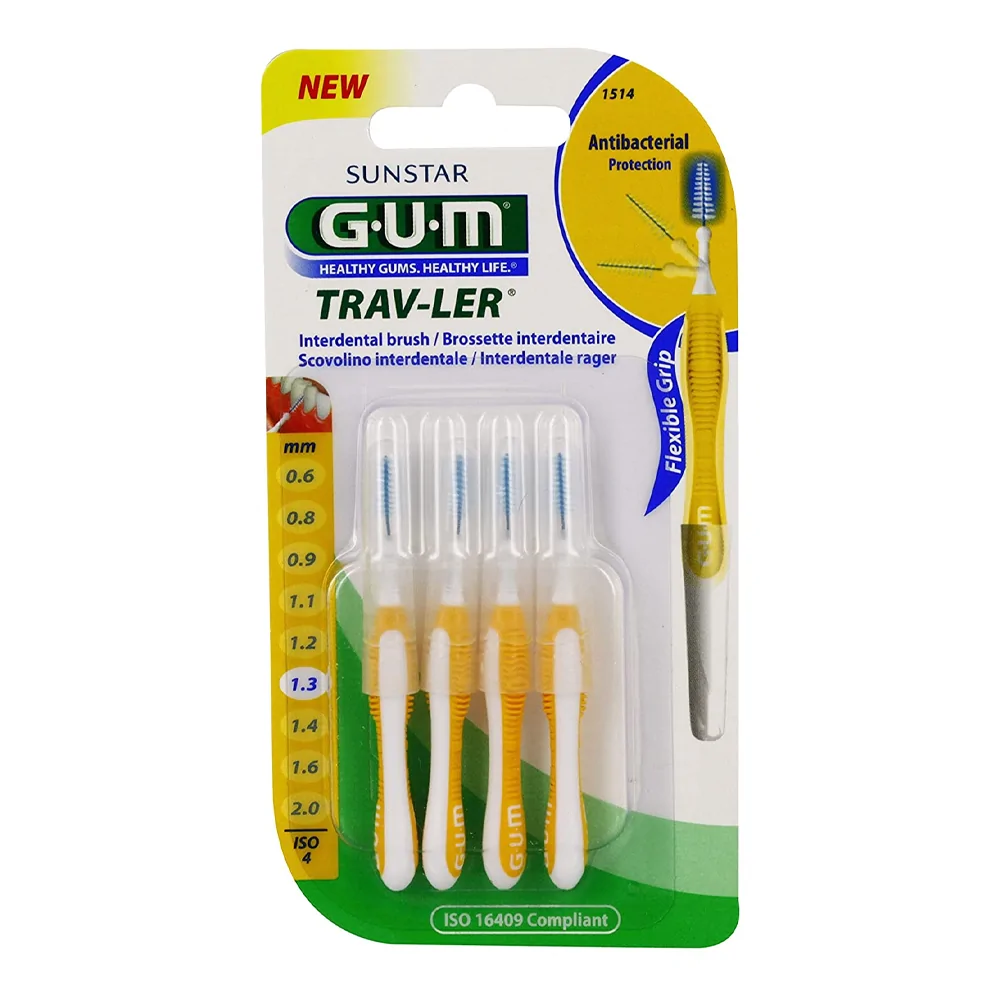 Promo ! Gum PROXABRUSH TRAV-LER Brossette Interdentaire 1,3mm (1514)