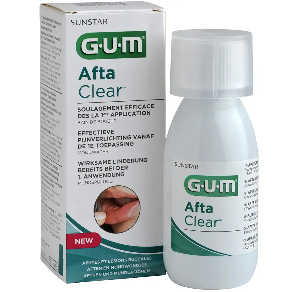 Promo ! Gum AftaClear Bain de bouche 120 ml Réf : 2410
