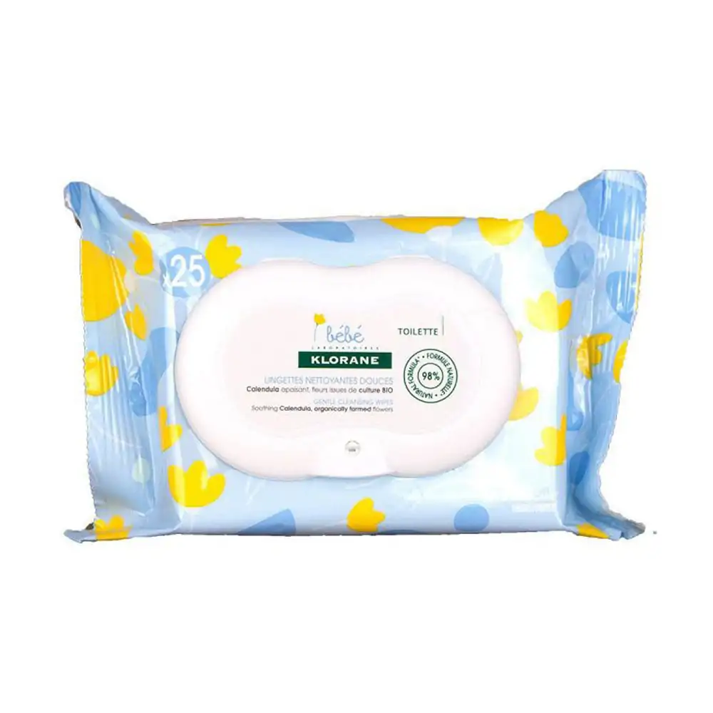Promo ! Klorane Bébé Lingettes Nettoyantes Epaisses 25 Pièces