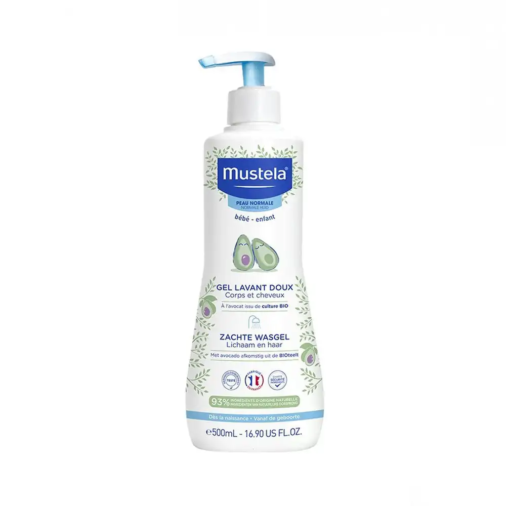 Promo ! Mustela Gel Lavant Doux à l’Avocat BIO 500ml