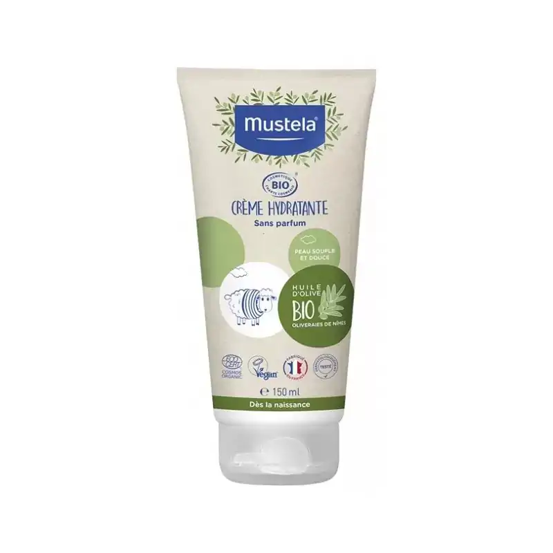 Promo ! Mustela Bio Crème Hydratante Sans Parfum 150ml