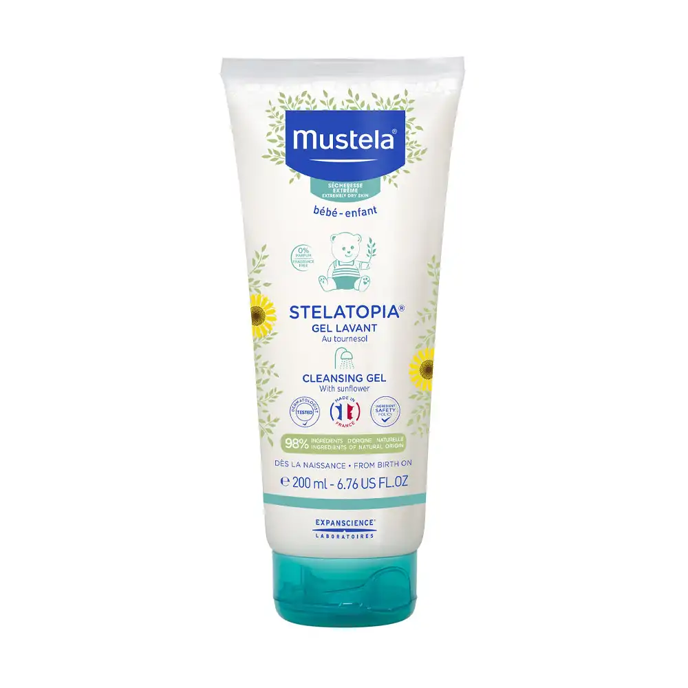 Promo ! Mustela Gel Lavant Stelatopia au Tournesol BIO 200ml