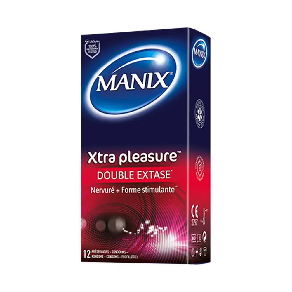Promo ! Manix Xtra Pleasure Double Extase 12 Préservatifs