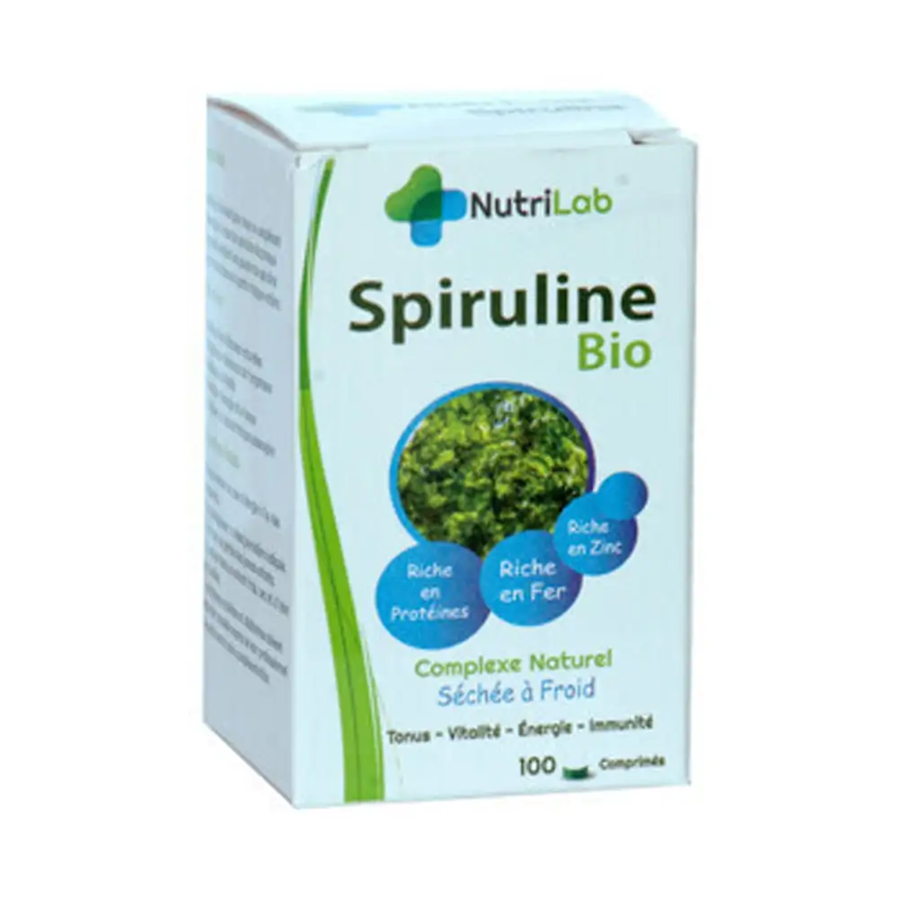 Promo ! NutriLab Spiruline Bio 120 Comprimés