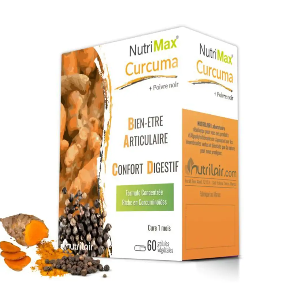 Promo ! Nutrimax Curcuma + Poivre Noir 60 Gélules