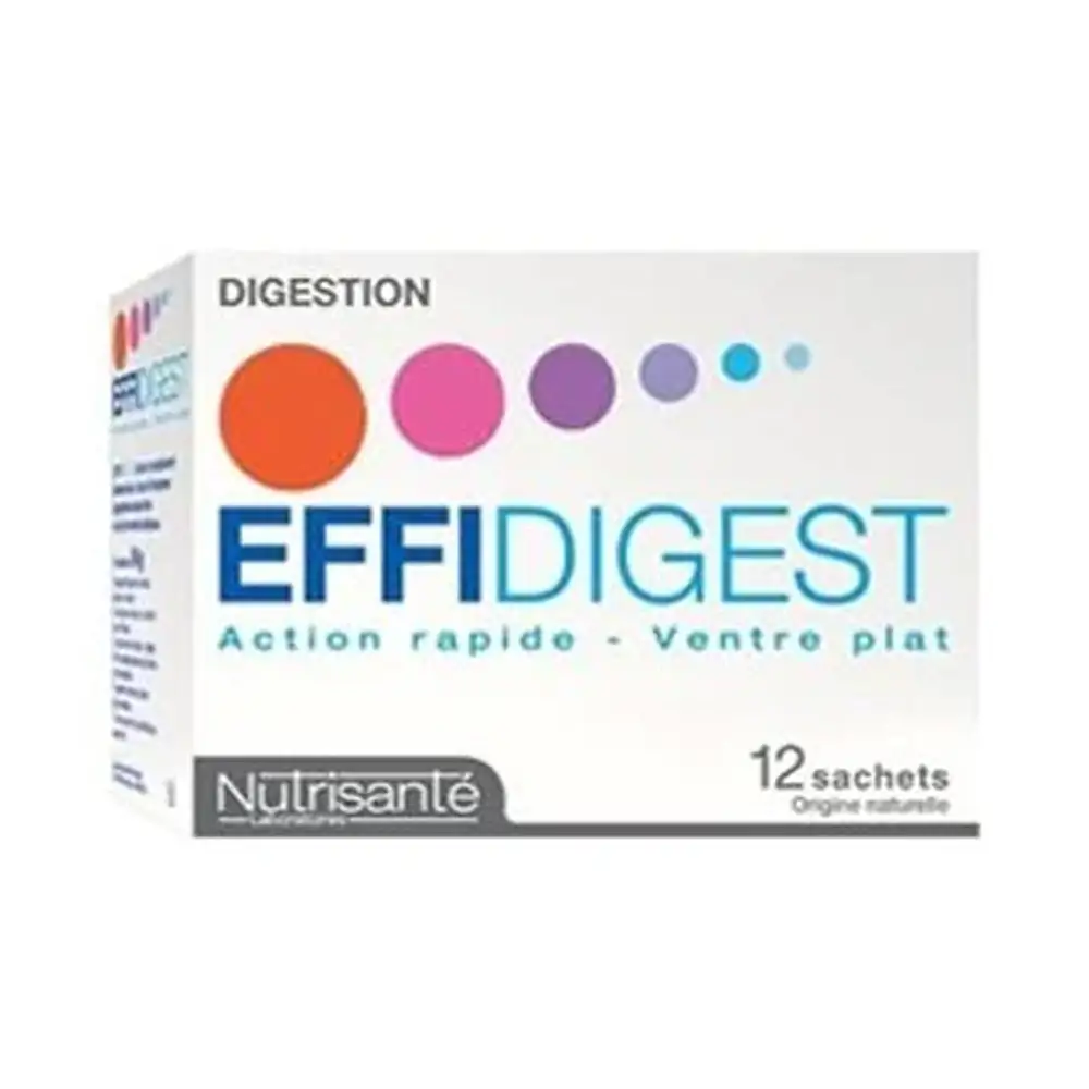 Promo ! Nutrisanté Effidigest Ventre Plats Action Rapide 12 Sachets