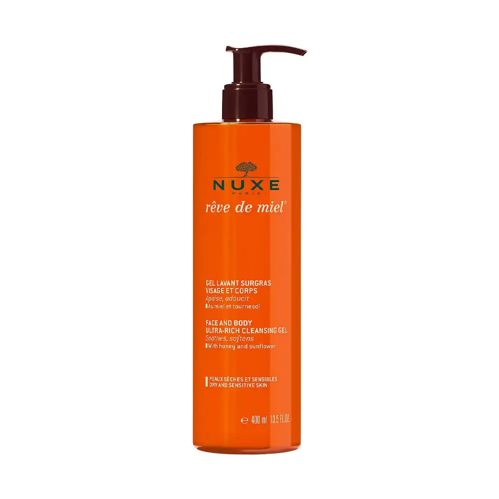 Promo ! Nuxe Rêve de Miel Gel Lavant Surgras Visage et Corps 400ml