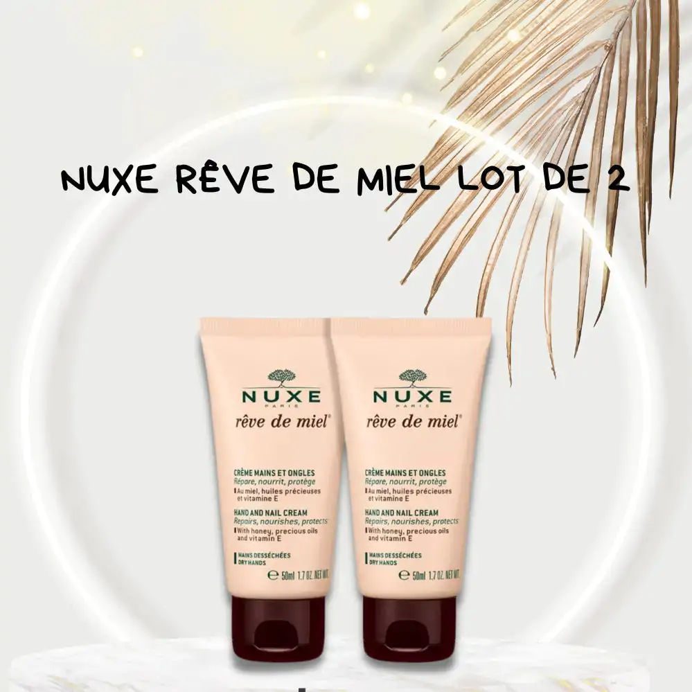 Promo ! NUXE Rêve de Miel Crème Mains et Ongles 50ml Lot de 2