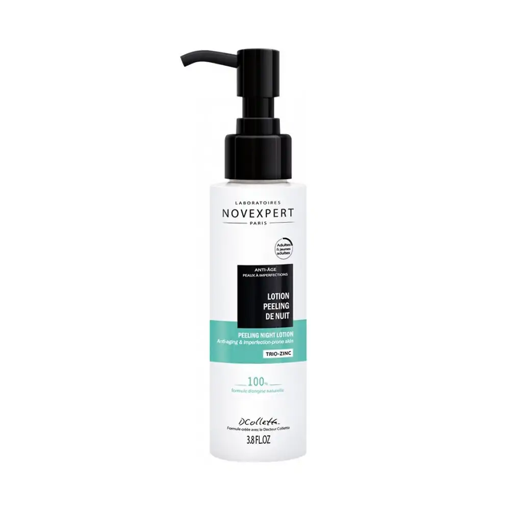 Promo ! Novexpert Lotion Peeling de Nuit Trio-Zinc 115ml