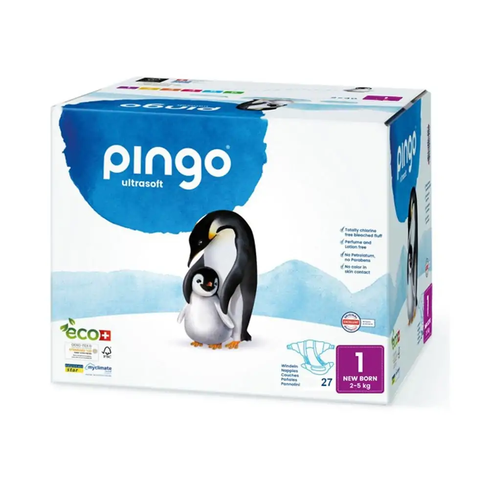 Promo ! Pingo Couches Écologique Jetables New Born Taille 1 2-5 kg