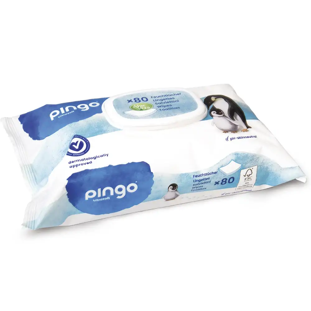 Promo ! Pingo Lingettes Humides Écologiques Bébé 80 PCS