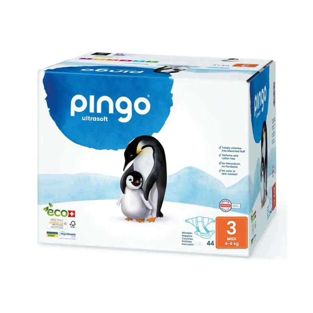 Promo ! Pingo Couches Écologique Jetables Midi Taille 3 4-9kg