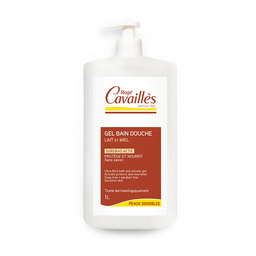 Promo ! Rogé cavaillès Gel Bain Douche Lait et Miel 1L