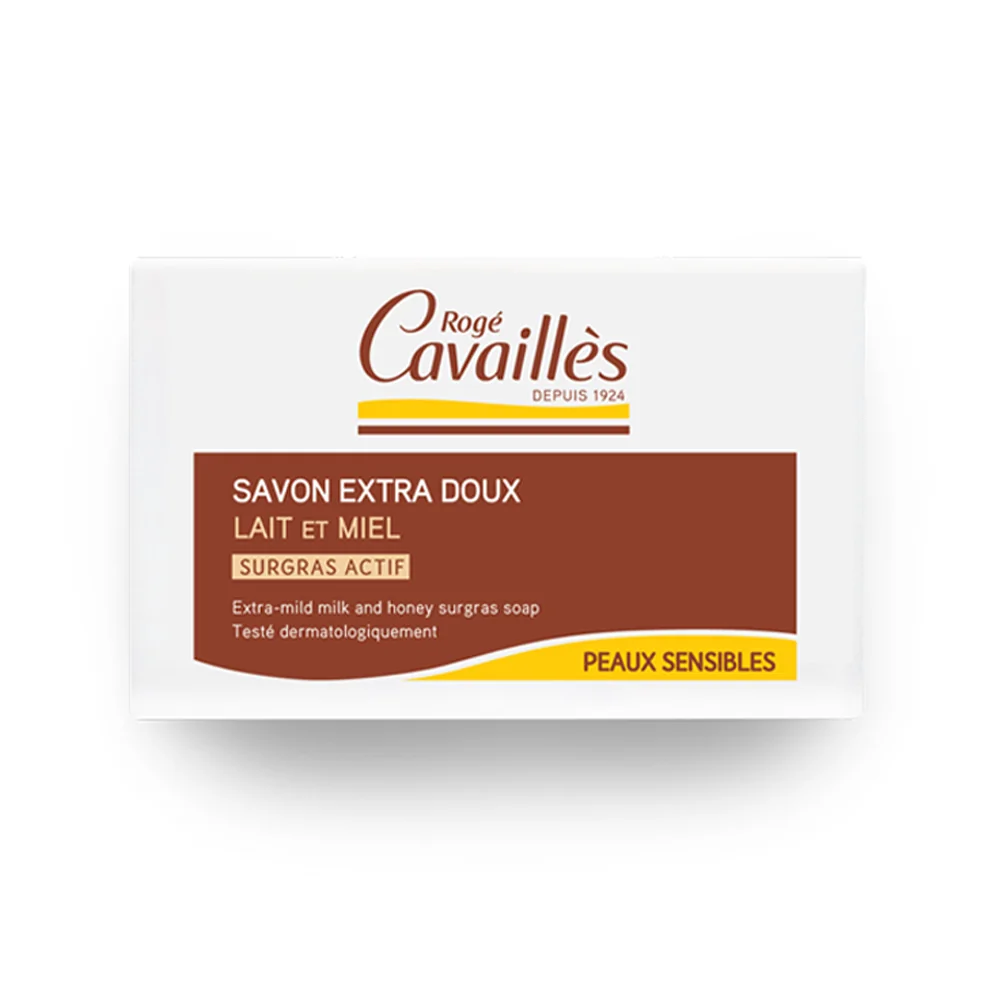 Promo ! Rogé cavaillès Savon Surgras Extra Doux Lait et Miel 150g