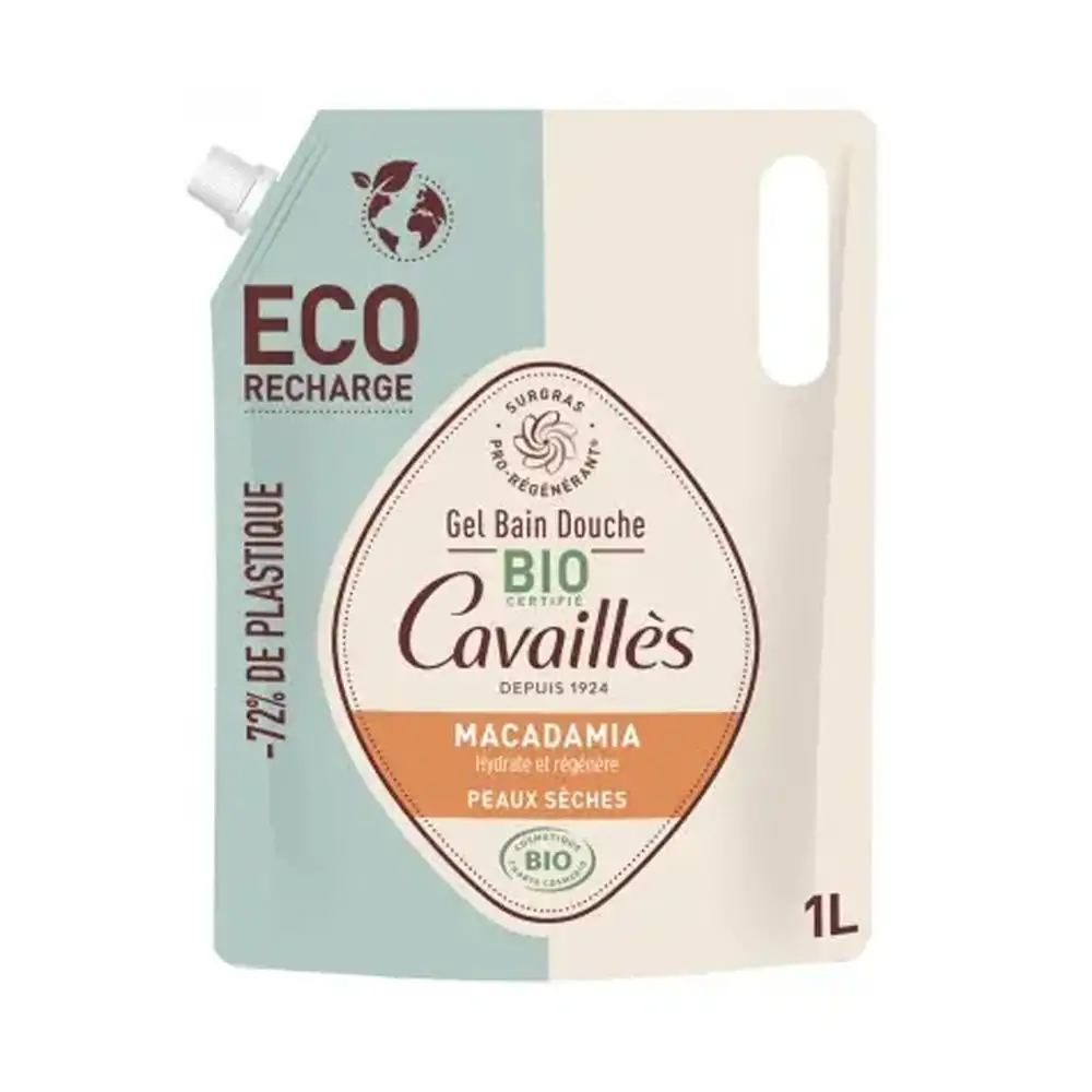 Promo ! Rogé Cavaillès Gel Bain Douche Macadamia Eco-Recharge 1L
